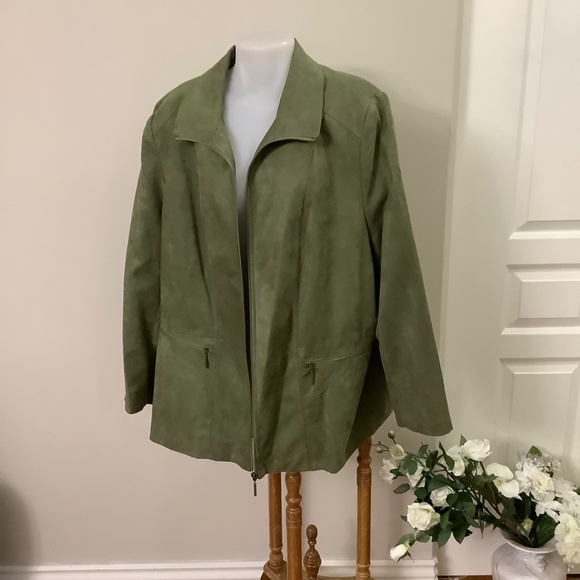 Tan Jay fax suede blazer Jacket 24 W - Picture 5 of 11